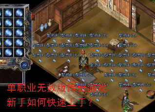 单职业无赦版传奇游戏新手如何快速上手? 单职业无赦版传奇游戏新手如何快速上手?